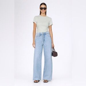 Levi’s belted Wide Leg mid-rise Light Blue Women's Jeans